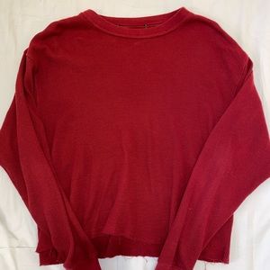 Brandy Melville burgundy long sleeve tee